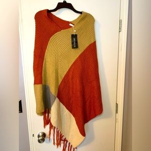 Sweater Poncho  - women’s 16- 4 colors